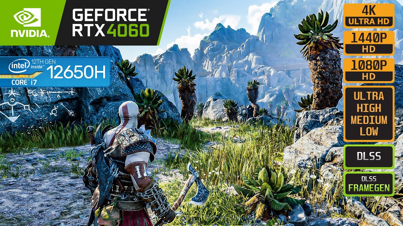 GOD OF WAR RAGNARÖK - RTX 4060 - i7 12650H - GIGABYTE G5 KF5 (LAPTOP)
