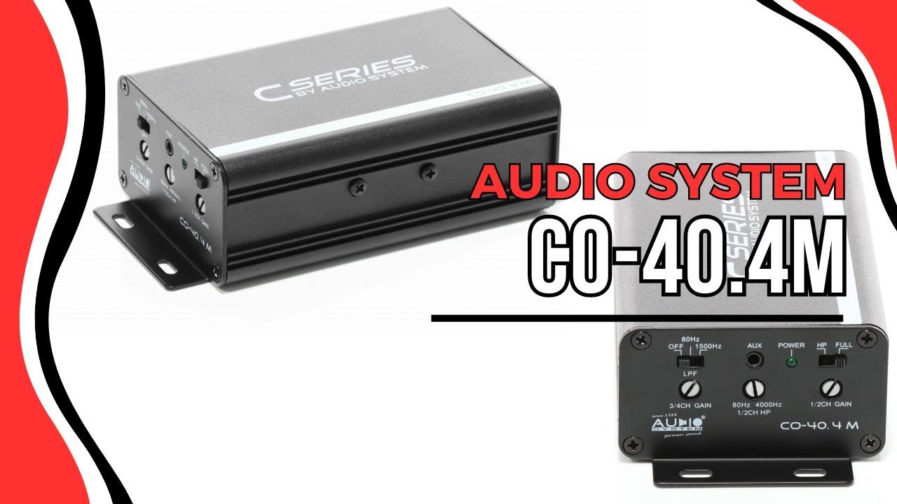 Audio System CO-40.4M 4 Kanal Endstufe Auto mit ISO Anschluss CO 40.4M Mini Endstufe 240W RMS