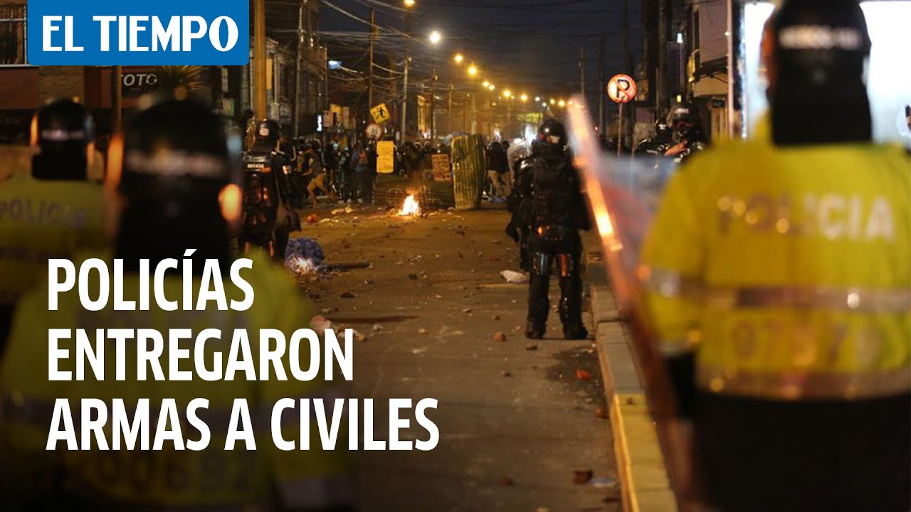 Policías entregaron armas a civiles en la localidad San Cristóbal