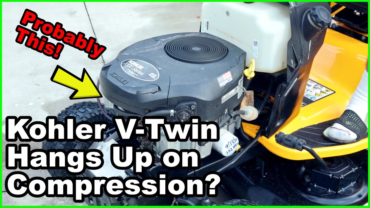 Kohler V Twin Engine STUCK on Compression Stroke? (Hard to Crank Over)