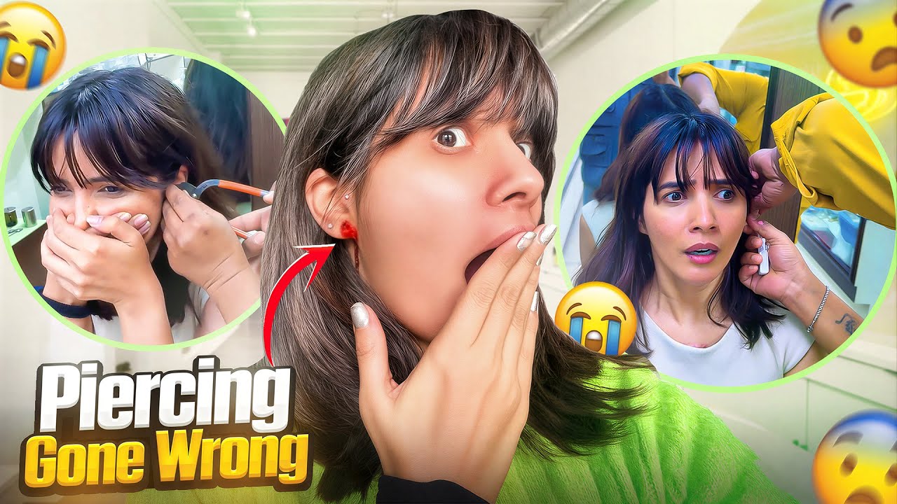 EAR Piercing GONE Wrong||vlog||