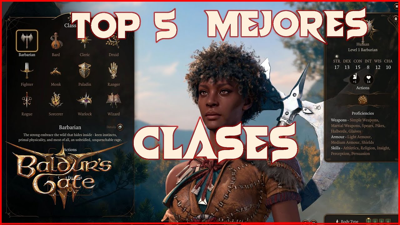 TOP 5 MEJORES CLASES PARA EMPEZAR! | Baldur's Gate 3