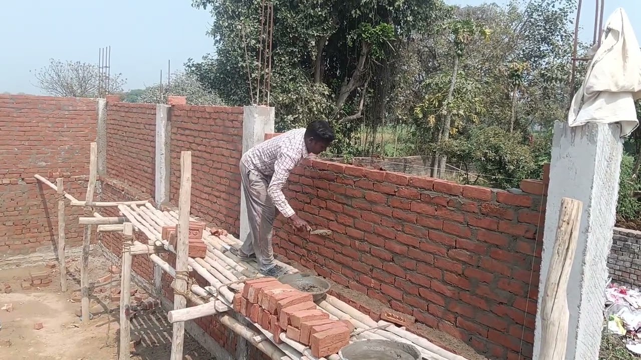 4 इंची दीवाल बनाने का सही तरीका 🧱