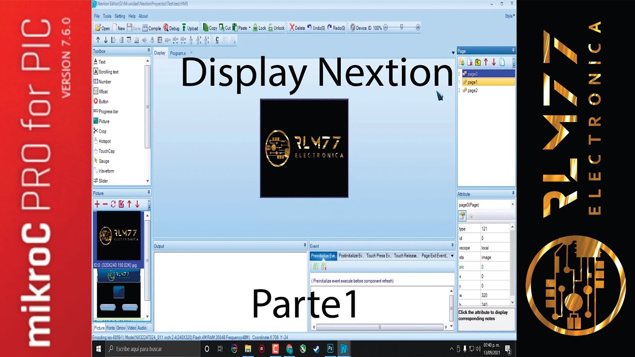 Tutorial 22 Display Nextion parte 1 Creación de imágenes