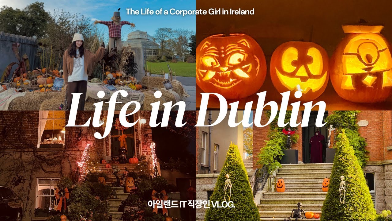 빅테크 직장인vlog🇮🇪 가을제철 더블린.할로윈 원조 나라에서 나만의 할로윈 호박. 새 집으로 이사갔어요! 더블린에서 나혼자산다🏡 | corporate girl in dublin
