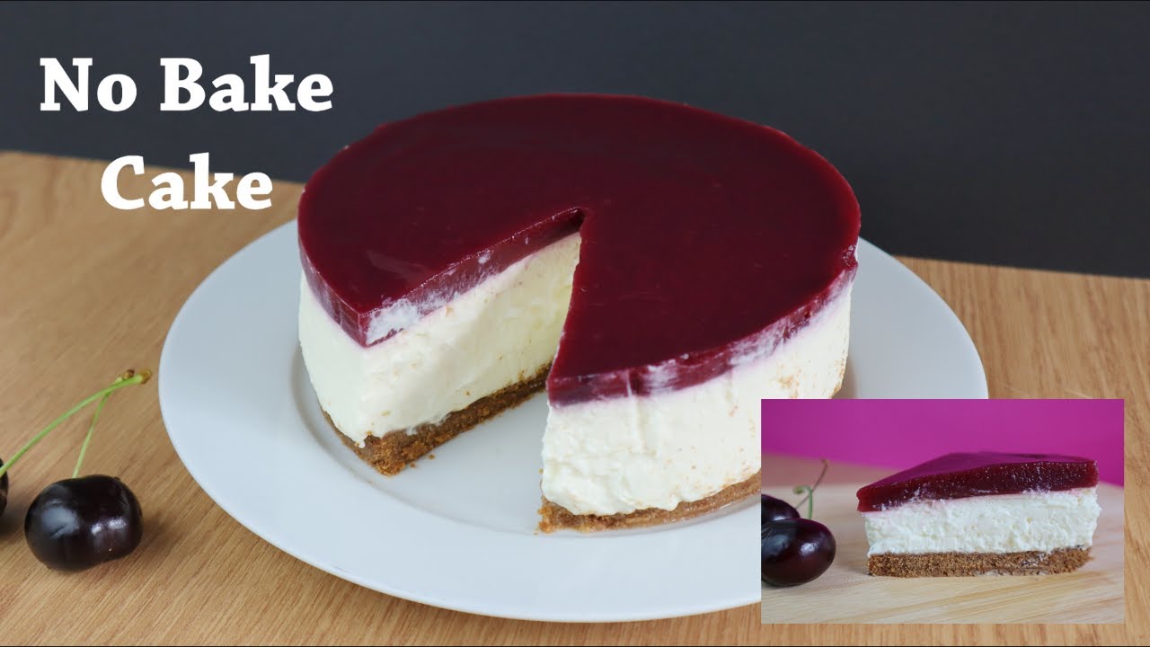 No Bake Cherry Cake | Cherry Cake without Egg | Cherry Cake without Oven | Cherry Cake