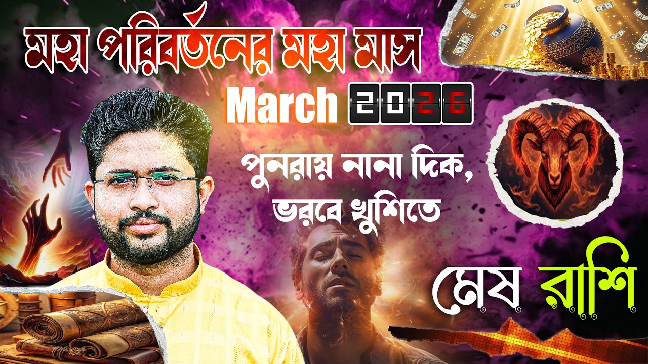 মেষ রাশি♈। Aries Sign 🐏। March 2026 মহা পরিবর্তনের মহা মাস