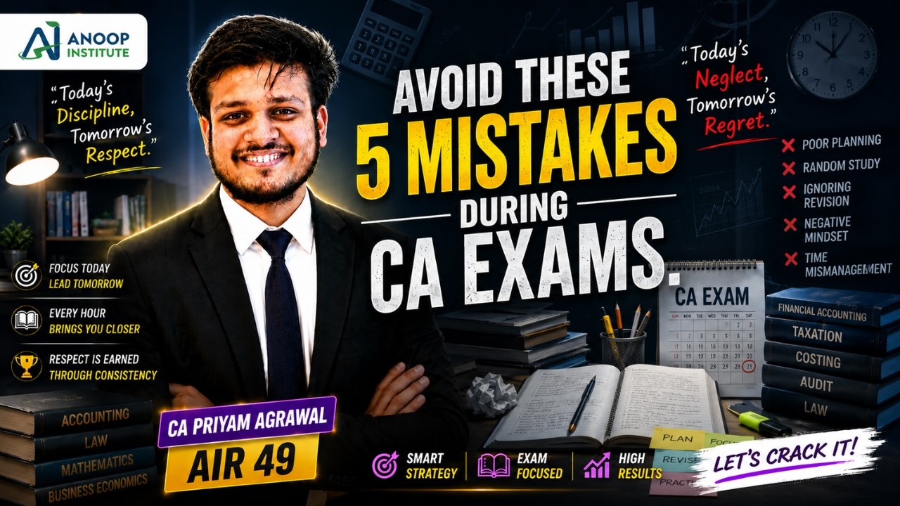 Avoid these 5 mistakes during CA Exams....