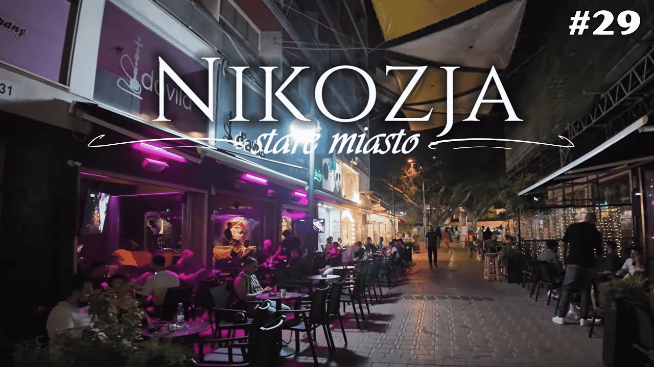 Nikozja nocą - spacer po starym mieście i Placu Wolności [4K]