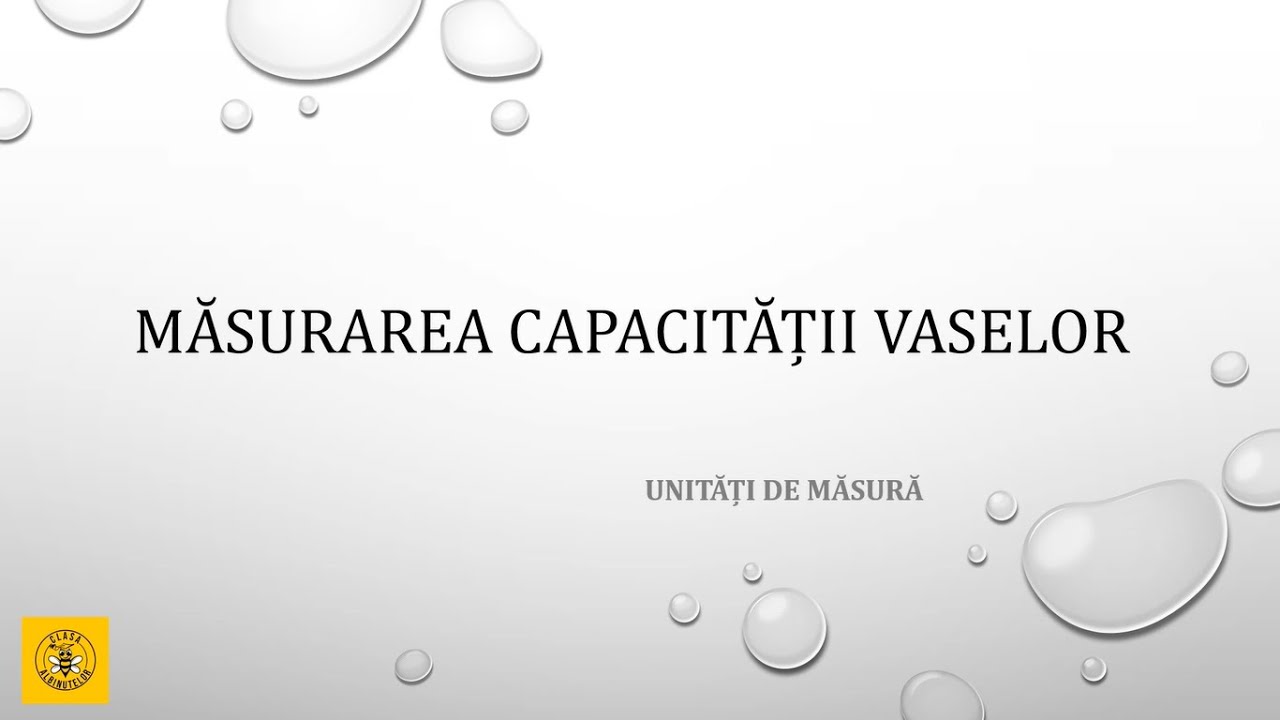 Măsurarea capacității vaselor