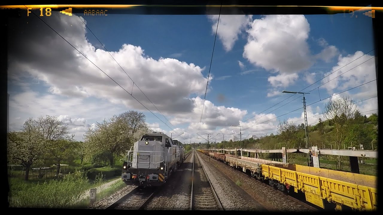 Führerstandsmitfahrt RE 8 Würzburg Hbf - Stuttgart Hbf (BR 145)