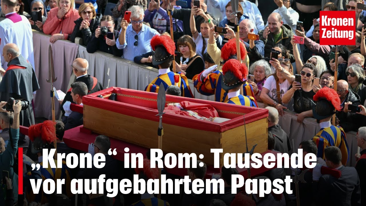 „Krone“ in Rom: Tausende vor aufgebahrtem Papst | krone.tv NEWS