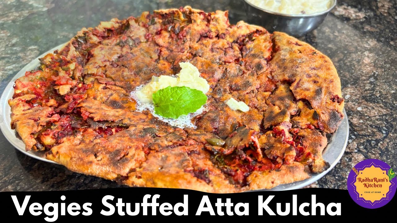 Veggies Stuffed Atta Kulcha | Tandoori kulcha| Healthy Whole Wheat Kulcha |No Onion No Garlic Recipe