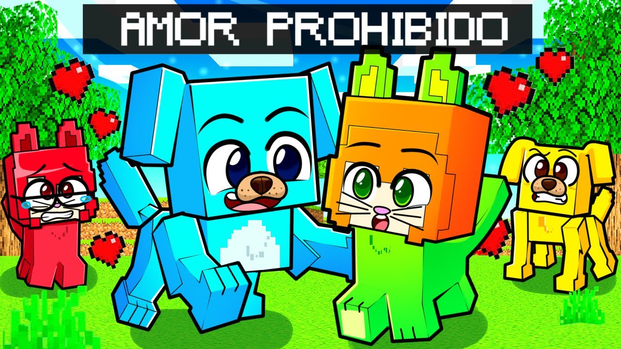 Gatos VS Perros AMOR PROHIBIDO en Minecraft!