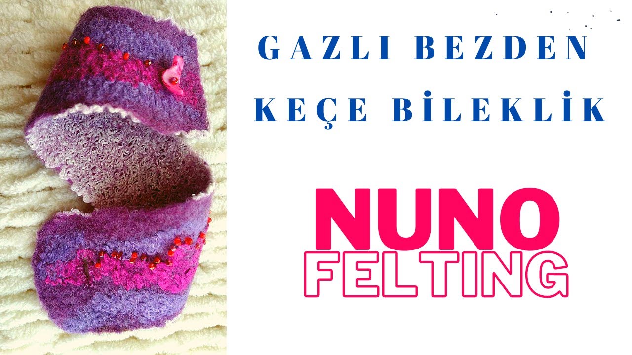 БРАСЛЕТ ВІСТЯНИЙ ДАЛІ | Фетровий браслет з Nunofelting Wet Felt Work