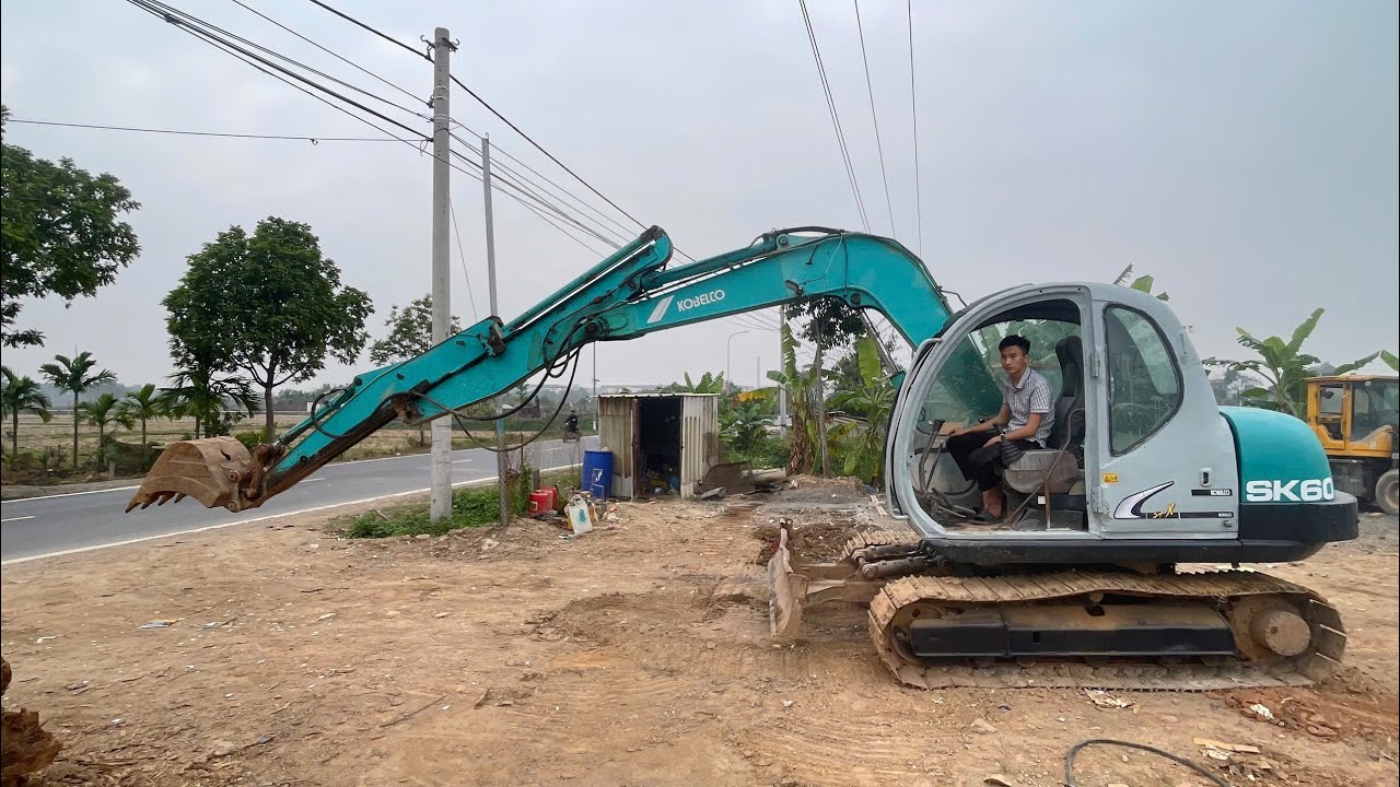 Kobelco sk60-3 cần thụt thò,hàng siêu vip, giá 195tr lh:0962224608