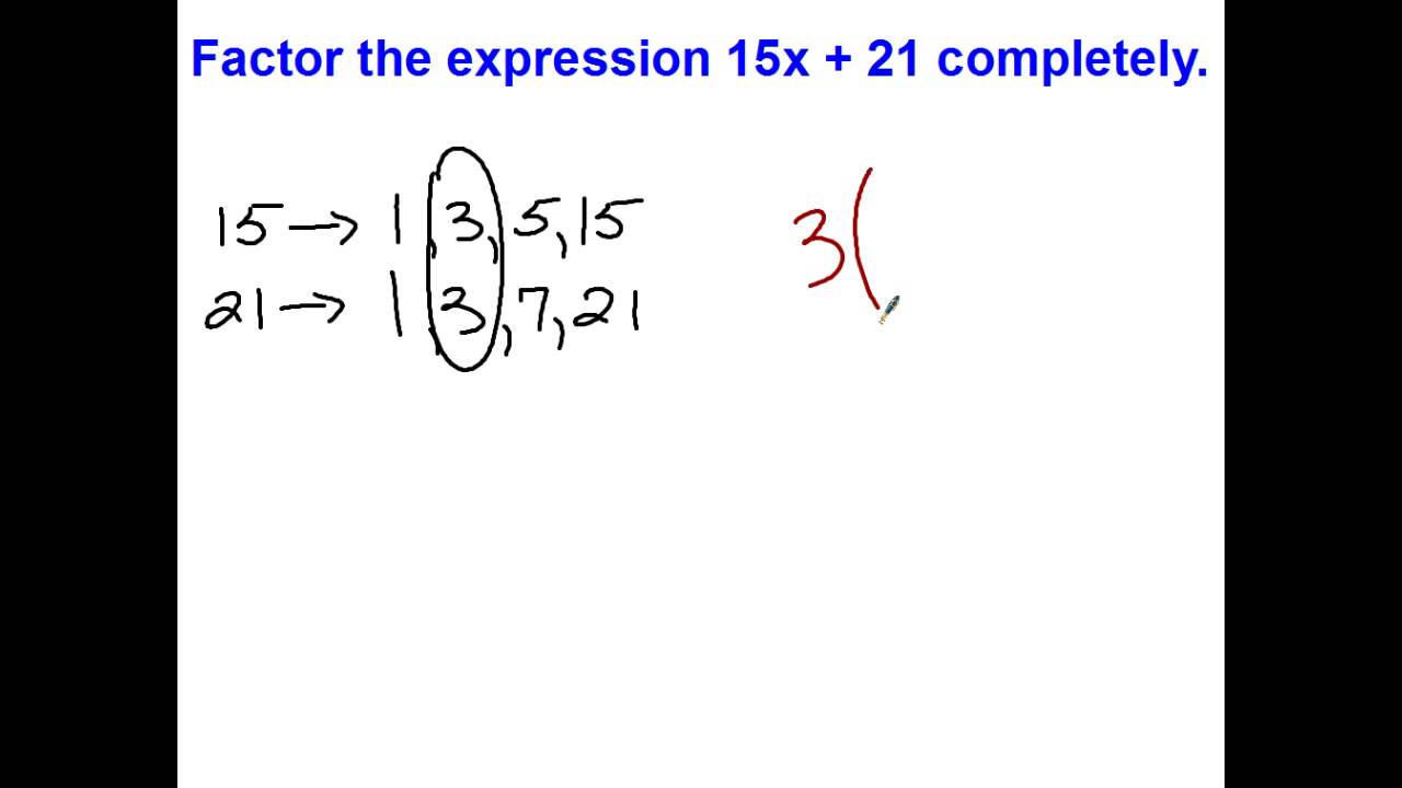 CCSS 7.EE.1 - video 2 - Expanding and Factoring Expressions