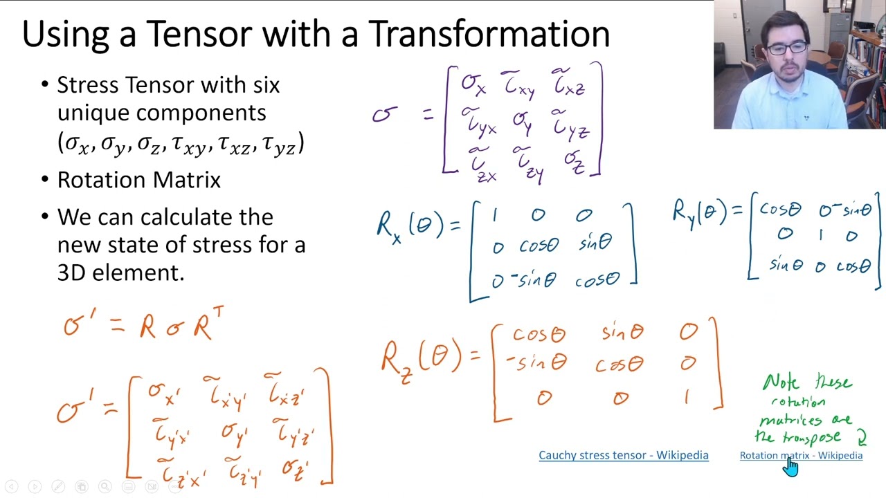 MechMat 17.3: Plane Stress I - Stress Tensors and Rotations