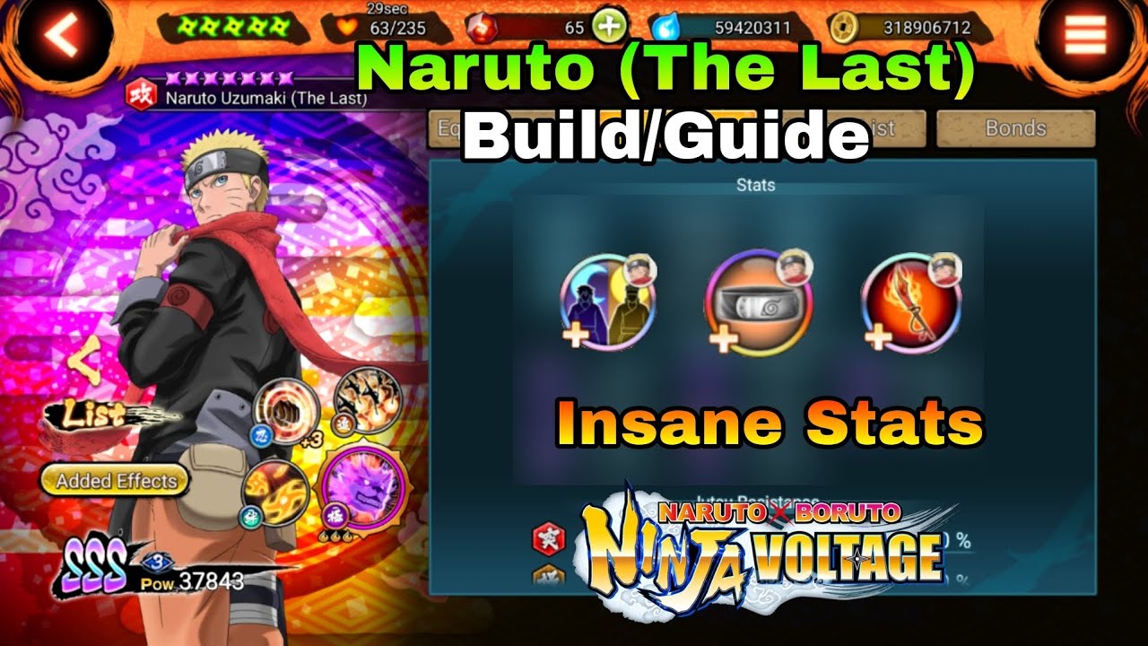 Naruto (The Last) Build Guide🔥 | Main, Defense & Support☆ |  NxB Nv