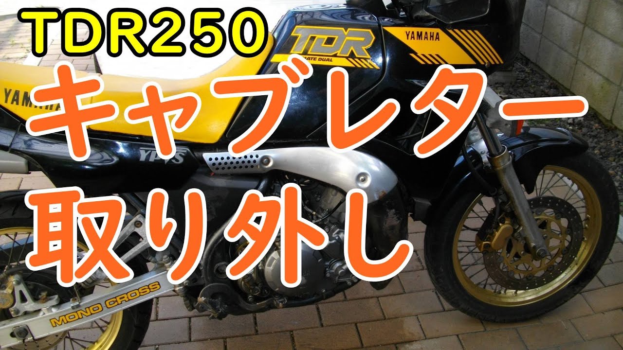 キャブレター取り外し 【TDR250】 Motorcycle Restoration: Yamaha TDR250 Part 2