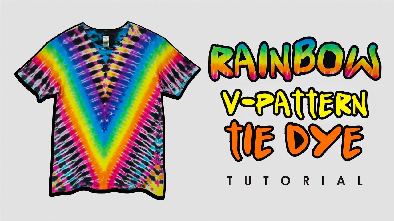 How to Tie Dye Rainbow V Pattern | Tali at Kulay