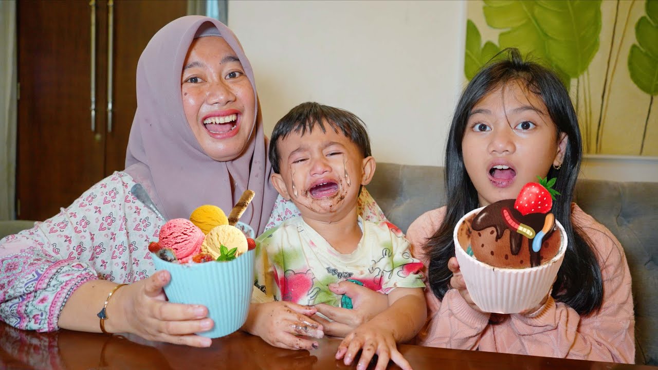 SALSA BIKIN ES KRIM POT RAKSASA 😱 KESERUAN AZAM BIKIN ES KRIM
