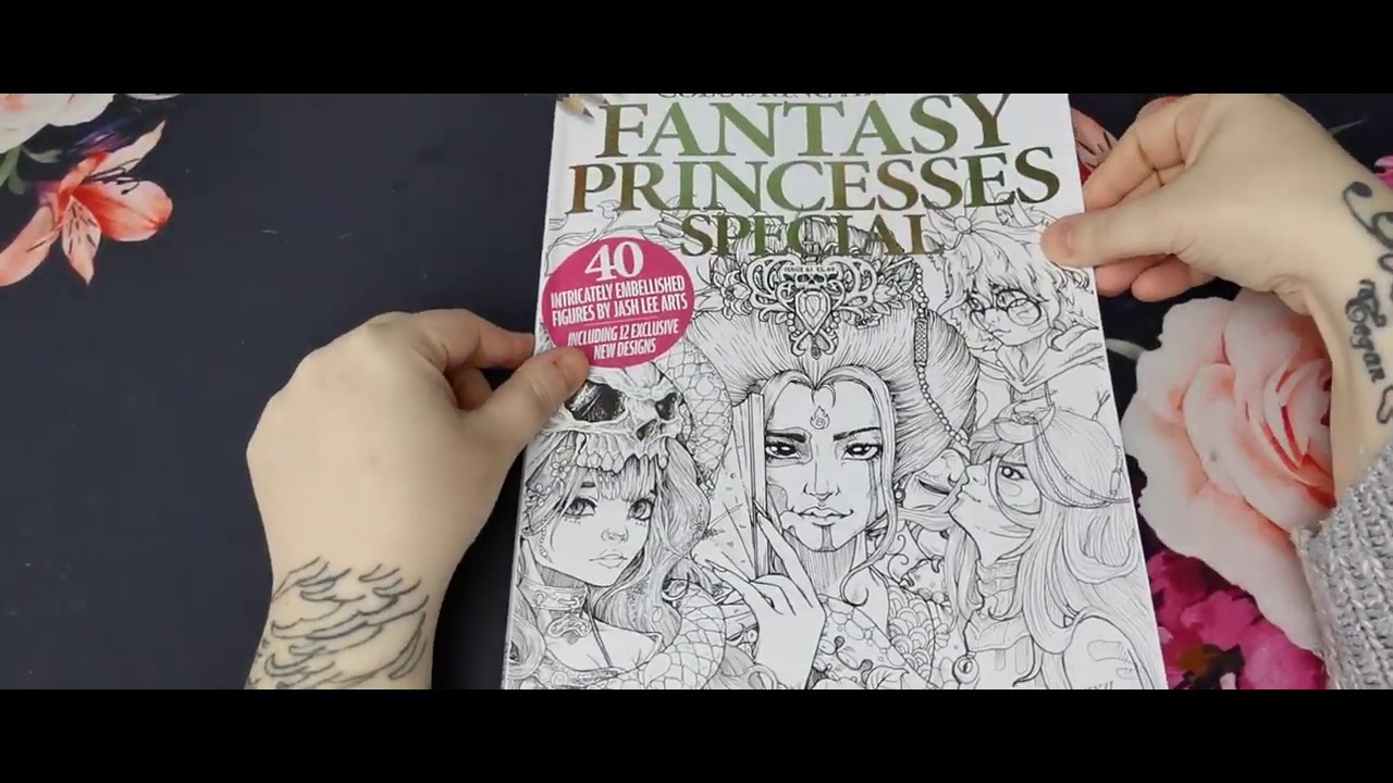 Adult Colouring Book Flip Through | Colouring Heaven ~ Fantasy Princesses Special