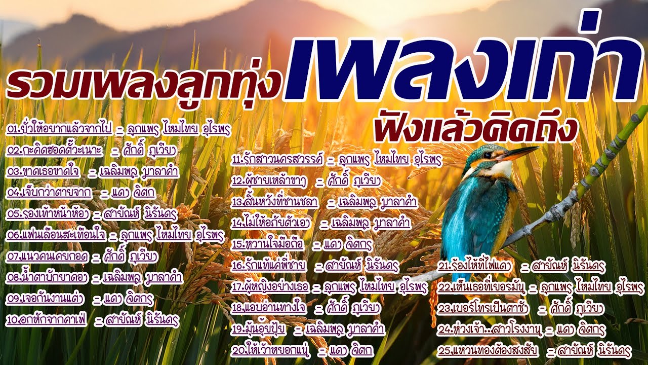 รวมเพลงลูกทุ่ง เพลงเก่าฟังแล้วคิดถึง