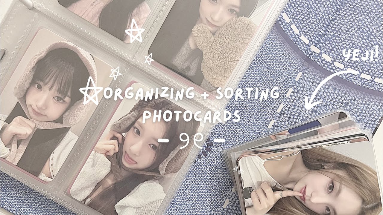 organizing + sorting kpop photocards #3 (itzy, redvelvet, ive, + more)