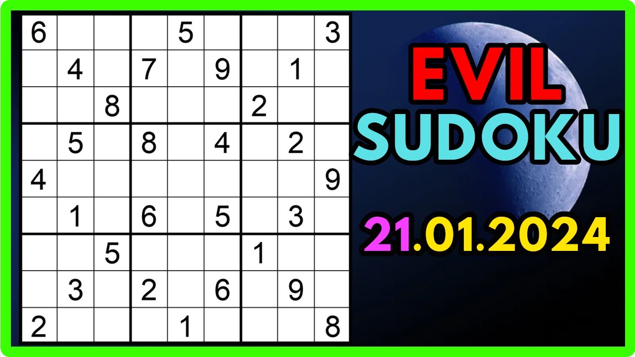 Sudoku - ŞEYTANİ | ExtremeSudoku.info | 21 Ocak 2024