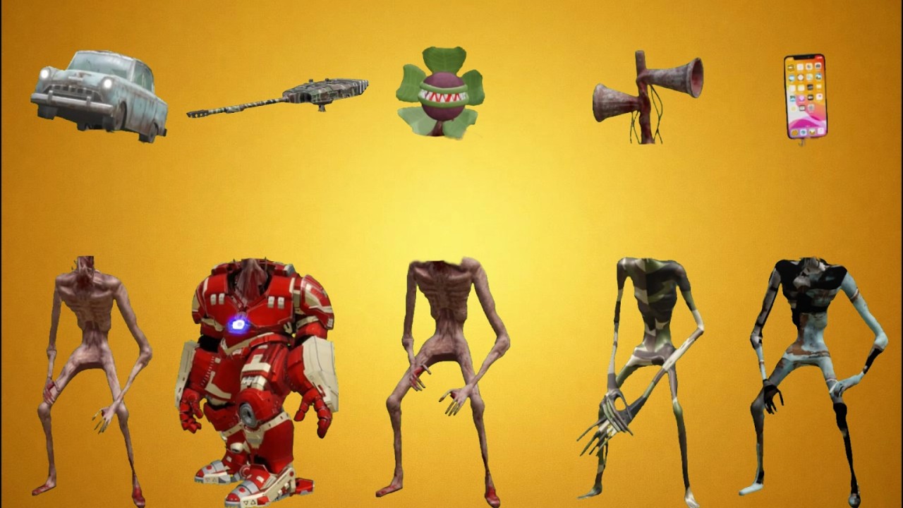 WRONG HEAD: SIREN HEAD CAR, SIREN HEAD IRONMAN, SIREN HEAD TANK, SIREN HEAD PHONE, SIREN HEAD FLOWER