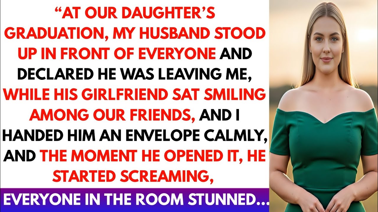 “Husband Announced He’s Leaving Me at Our Daughter’s Graduation… Lost It When I Calmly Did This” 