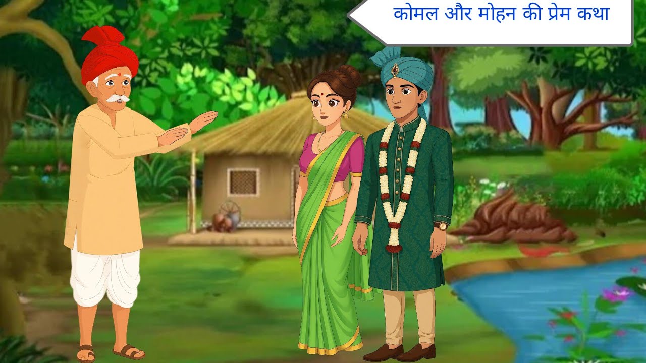 कोमल और मोहन की प्रेम कहानी | Hindi kahaniyan | moral story | bedtimestories| love story| cartoon| 