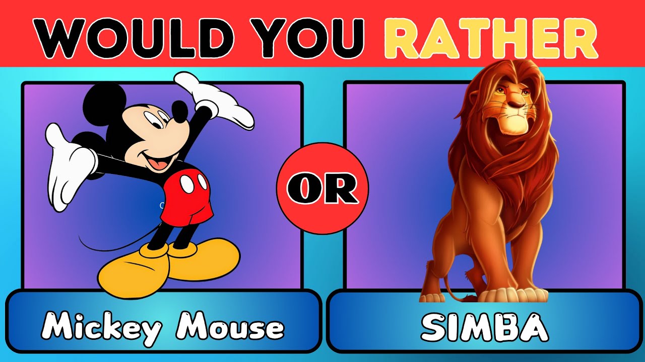 WOULD YOU RATHER?  DISNEY EDITION 🚀✨|  DISNEY CHARACTERS 🎮🚩