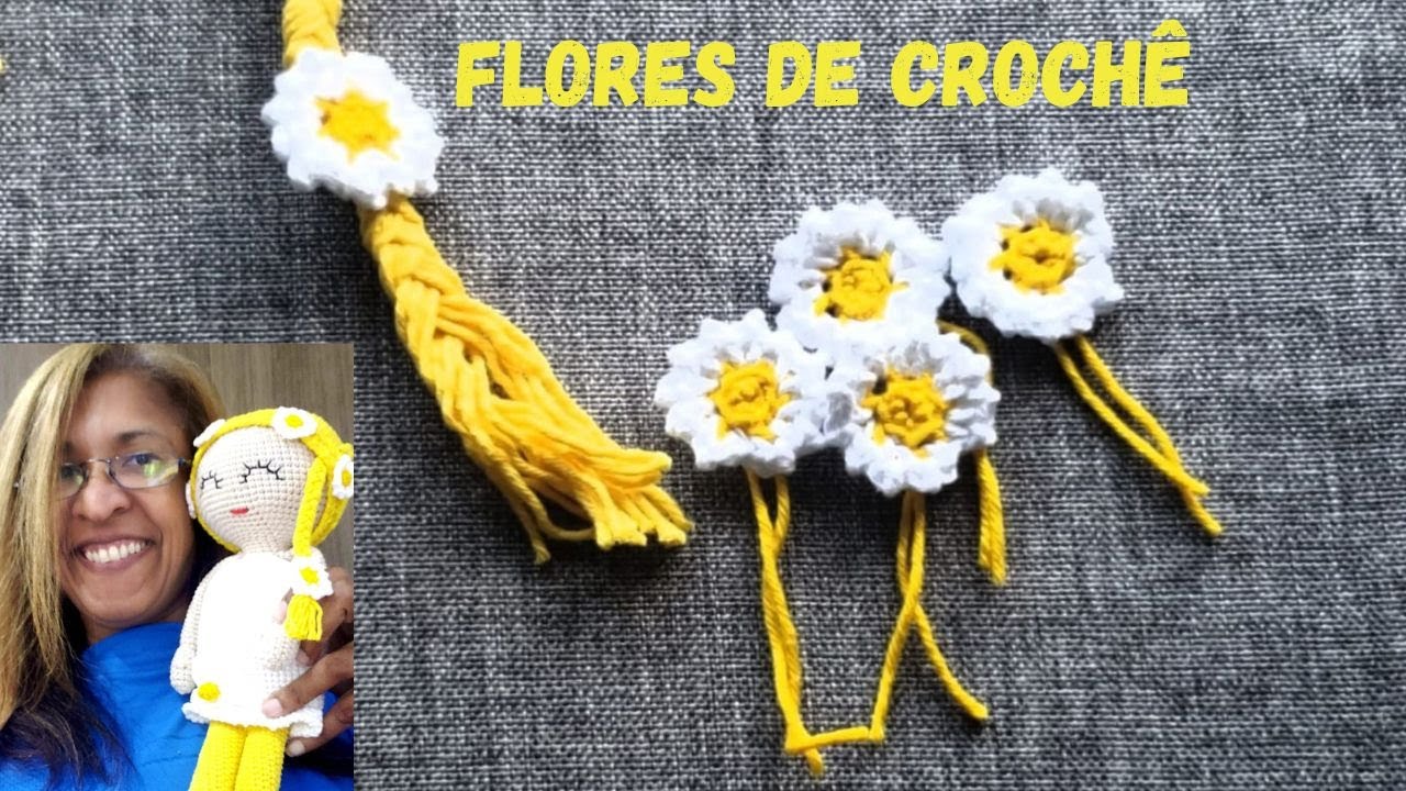 Rápida e fácil de fazer - Flor de crochê econômica