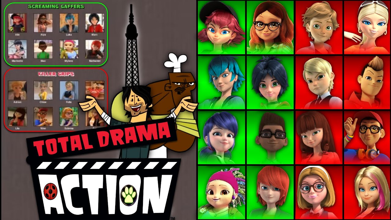 Putting Miraculous Ladybug Characters in a Total Drama Action Simulator
