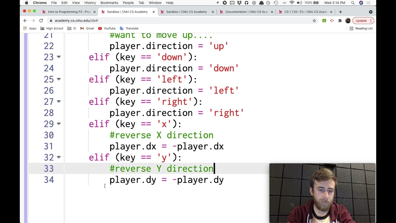Velocity and Acceleration with onStep() - CMU CS Academy 6.3.4