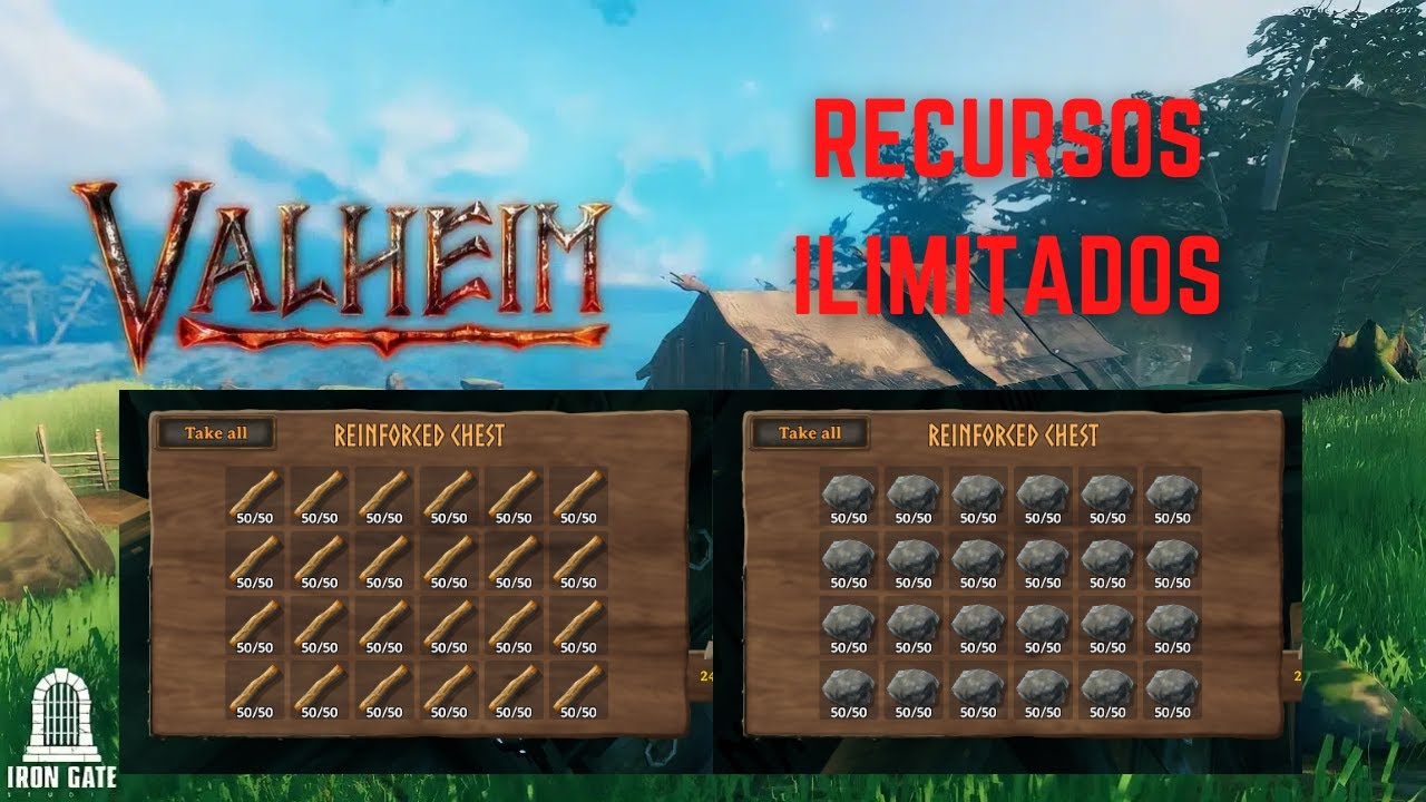 VALHEIM - #1: Como construir um farm  para pegar madeira e pedra infinitamente!