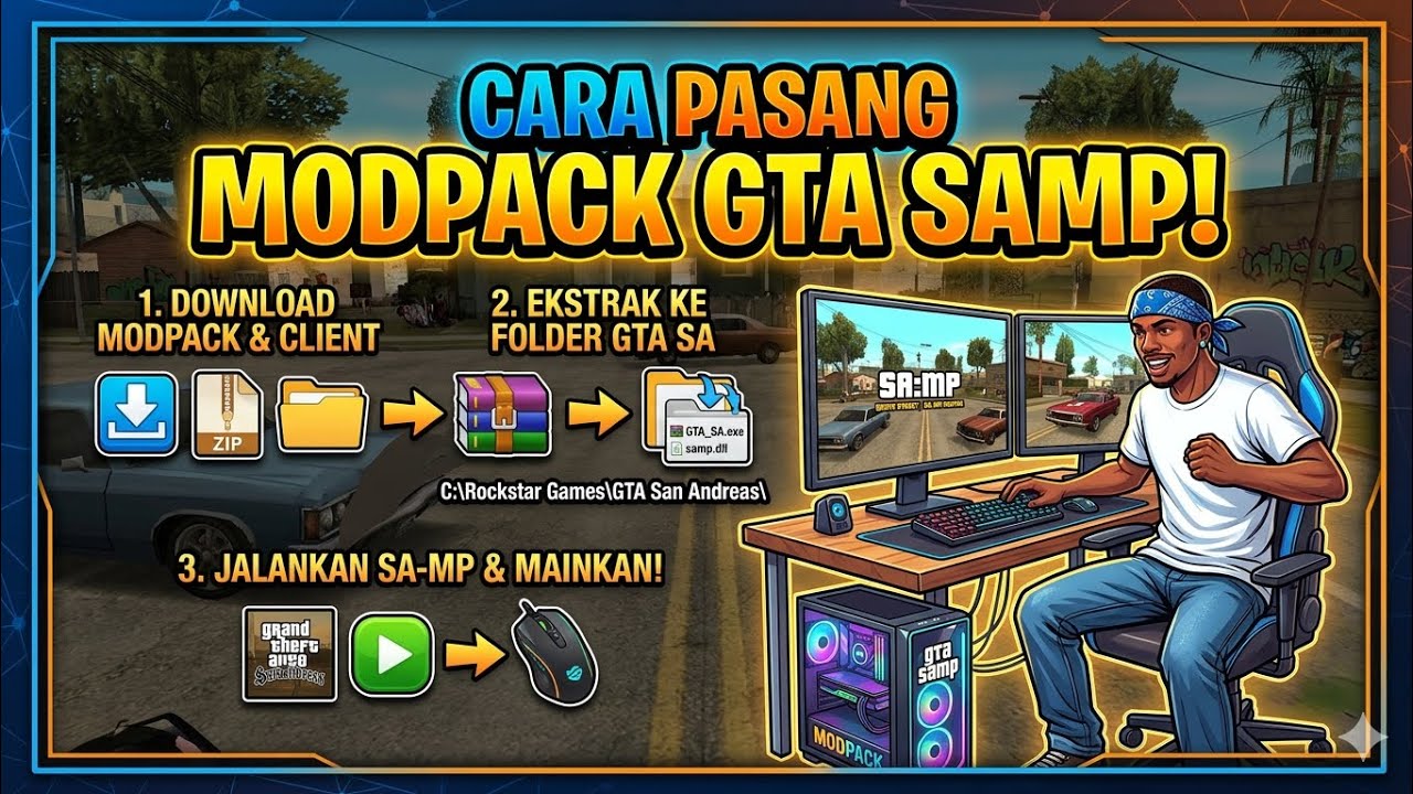 CARA PASANG MODPACK GTA SAMP TERBARU 2026! 