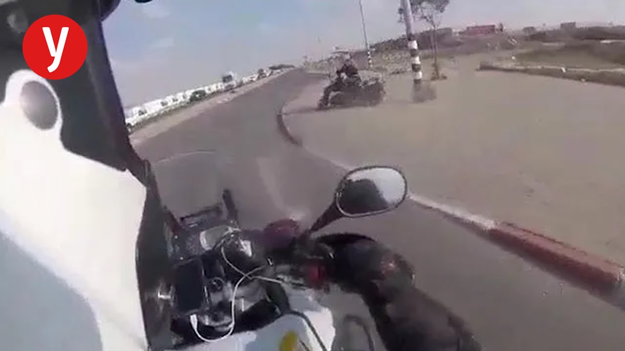 תיעוד ממצלמת קסדה: מרדף אחרי רוכב אופנוע