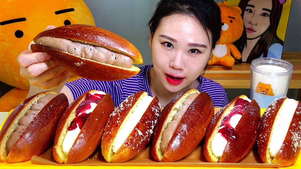 몰랑몰랑크림번 먹방 Mukbang