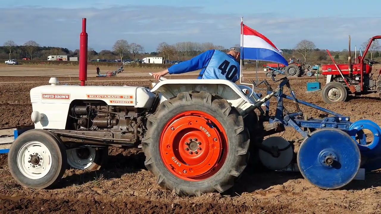 John Degankamp rep Netherlands David Brown 780 Ransomes Plough 2025 European Ploughing Championships