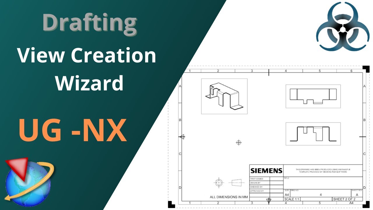 Siemens Unigraphics NX — Черчение || Как использовать мастер создания видов в NX