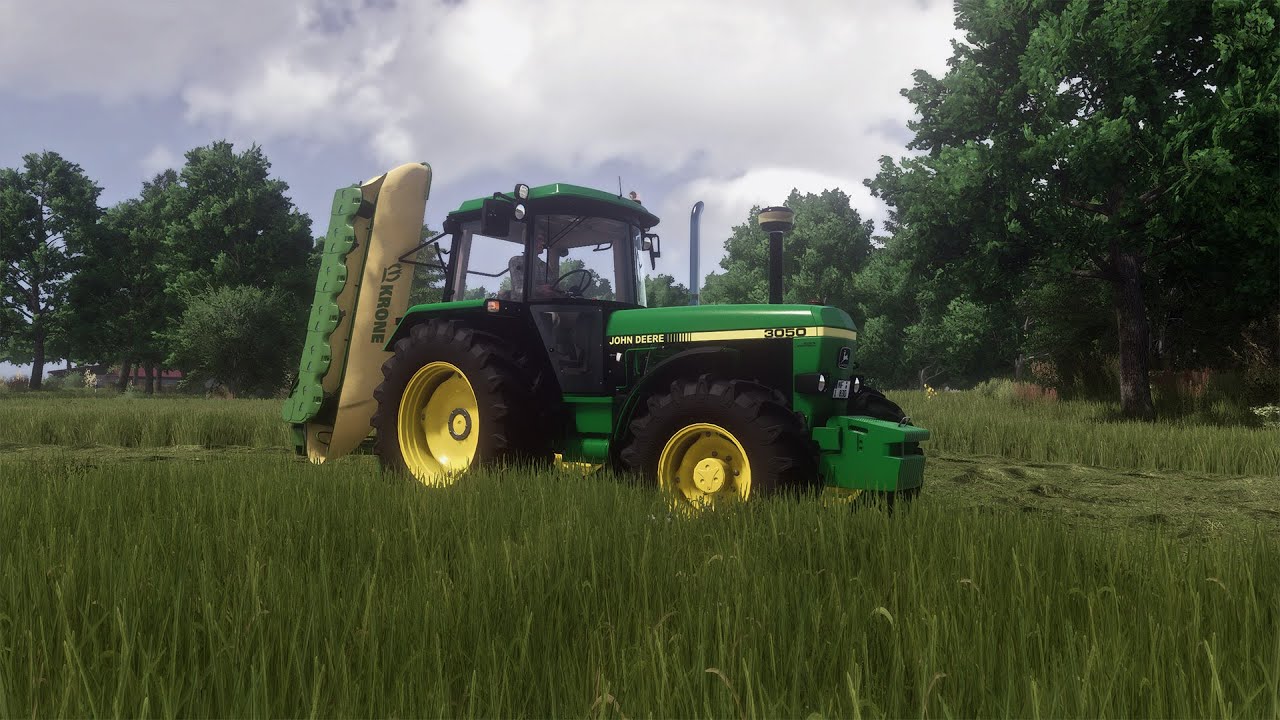 FS25 - John Deere 3050 mowing