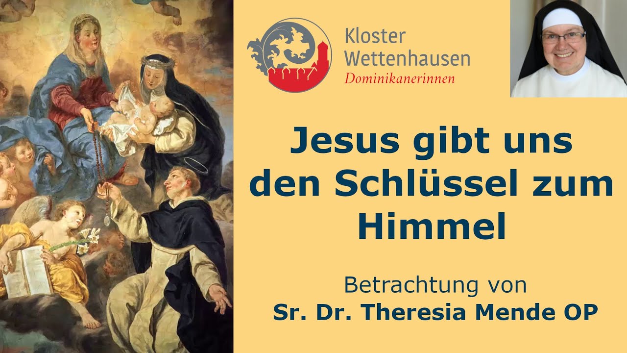 Jesus legt uns den Schlüssel zum Himmel in die Hand