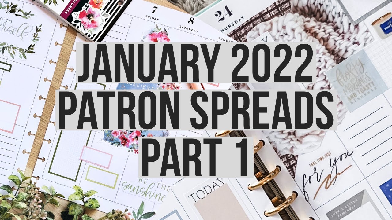 Plan With Me | January 2022 Patron Spreads Pt 1 | Warm & Cozy + Seasons of Color | Big Happy Planner