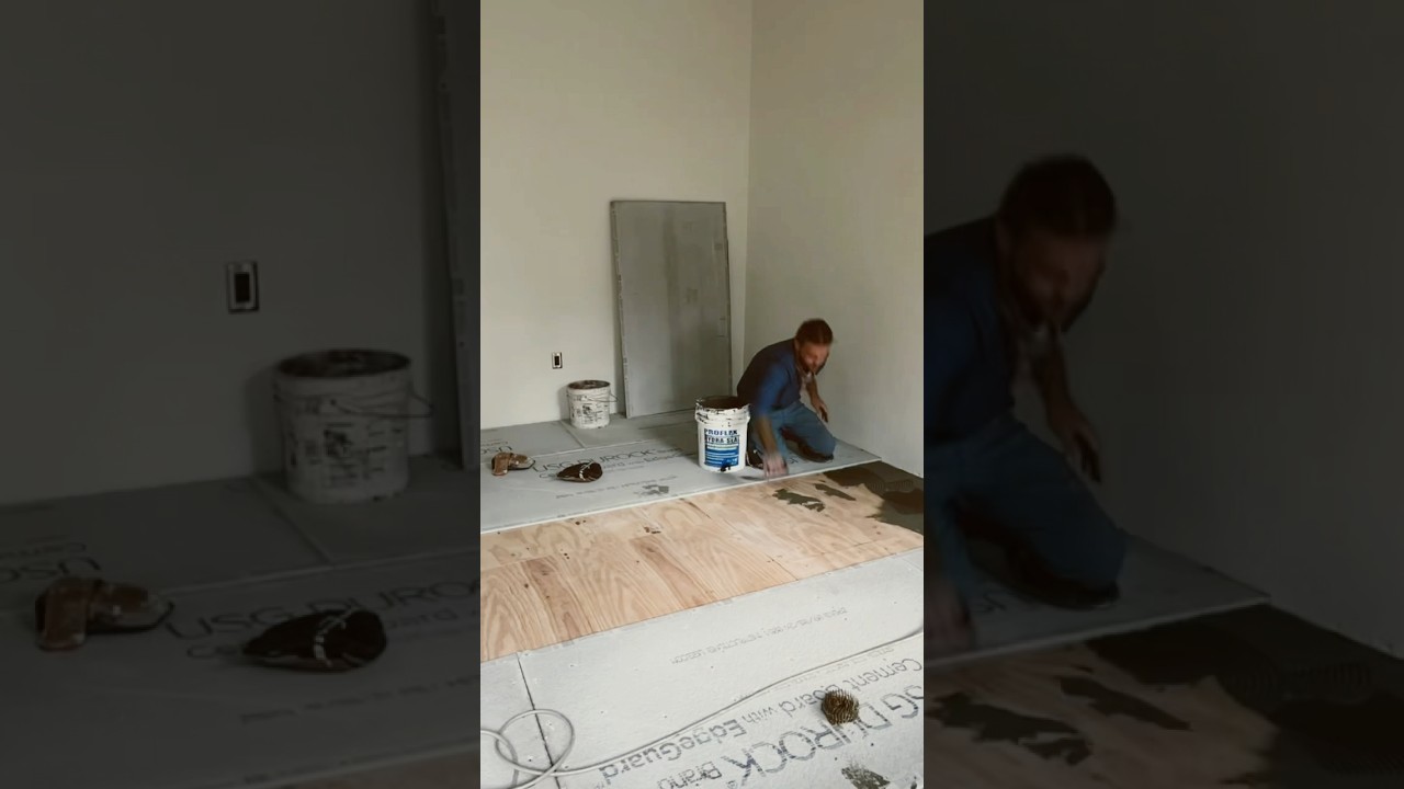 How to install tile on wood floor properly 
