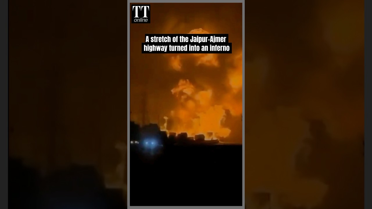 5 Killed, 30 Vehicles Burnt in Deadly Truck Collision in Jaipur 