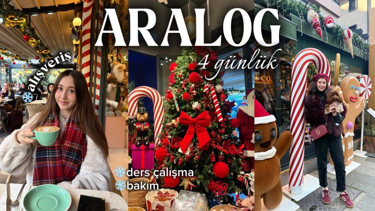 ARALOG 🎄🎅🏻| 4 GÜNLÜK | alışveriş, ders çalışma, bakım | Simaliskoo
