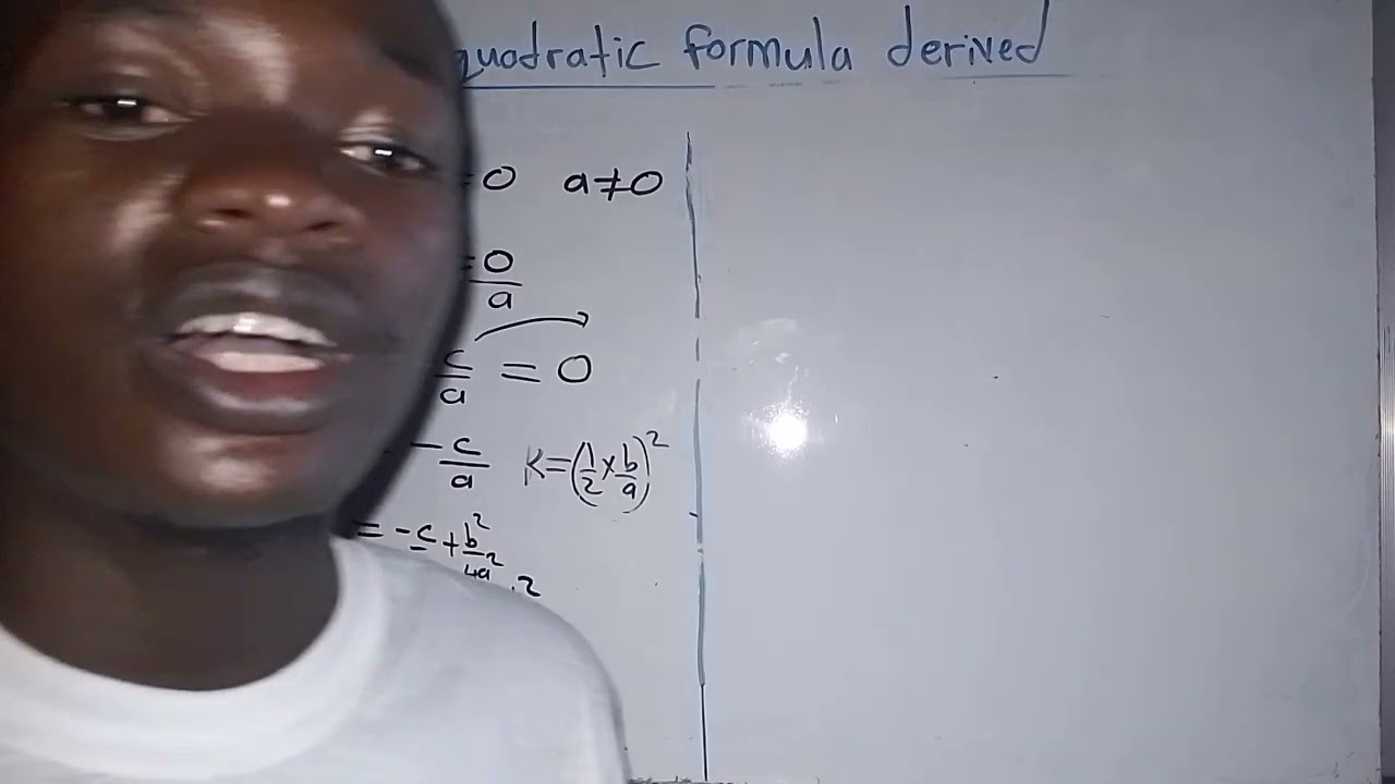 THE QUADRATIC FORMULA DERIVED 
